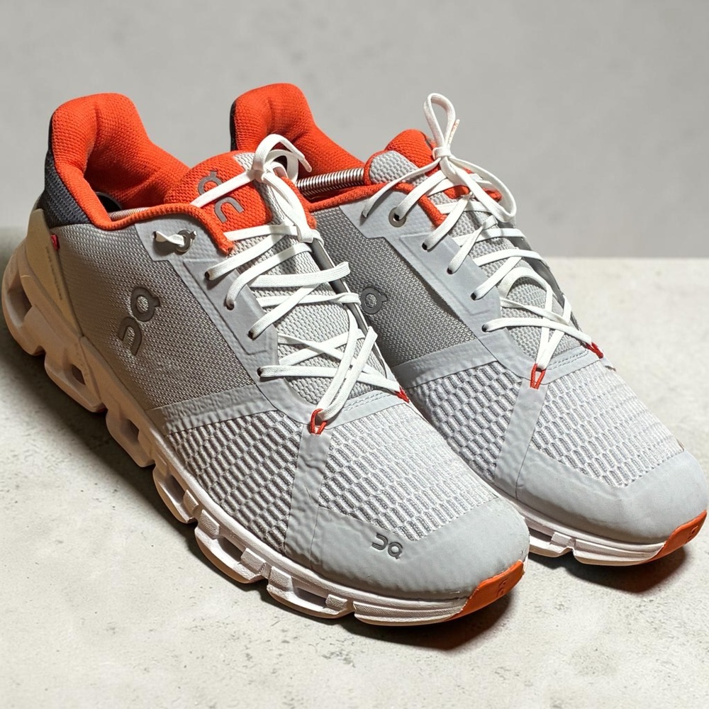 On Running Cloudflyer Mens 12 Gray Orange Running Shoes 21.99032 - Picture 13 of 15
